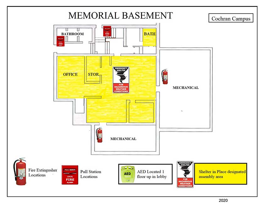 Memorial Basement Safety Diagram